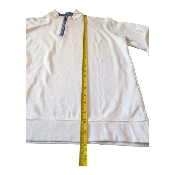 johnnie-O Sully Quarter Zip Pullover in White, Size Large - Picture 10 of 13